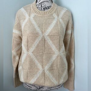 Alpaca SALINGER VANILLA WOOL PATTERN SWEATER